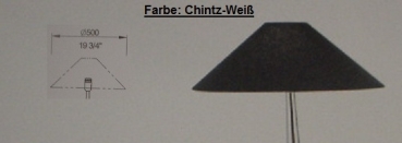 Neuhaus Design Schirm Kegelform flach D500mm Chintz-Weiß